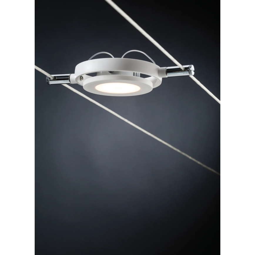 Paulmann 94106 - SADA 6xLED/4W Bodové svítidlo do lankového systému ROUNDMAC 230V bílá