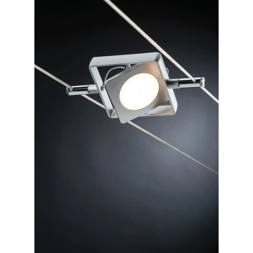 Paulmann 94107 - SADA 4xLED/4,3W Bodové svítidlo do lankového systému MAC 230V matný chrom