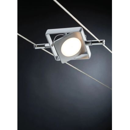 Paulmann 94107 - SADA 4xLED/4,3W Kompletní lankový systém MAC 230V matný chrom