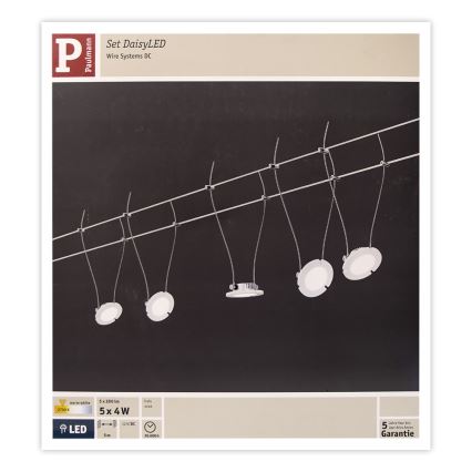 Paulmann 94118 - SADA 5xLED/4W Lustr na lanku DAISY 230V
