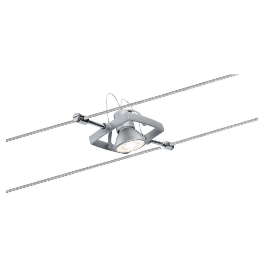 Paulmann 94133 - SADA 5xGU5,3/10W Bodové svítidlo do lankového systému MAC 230V matný chrom