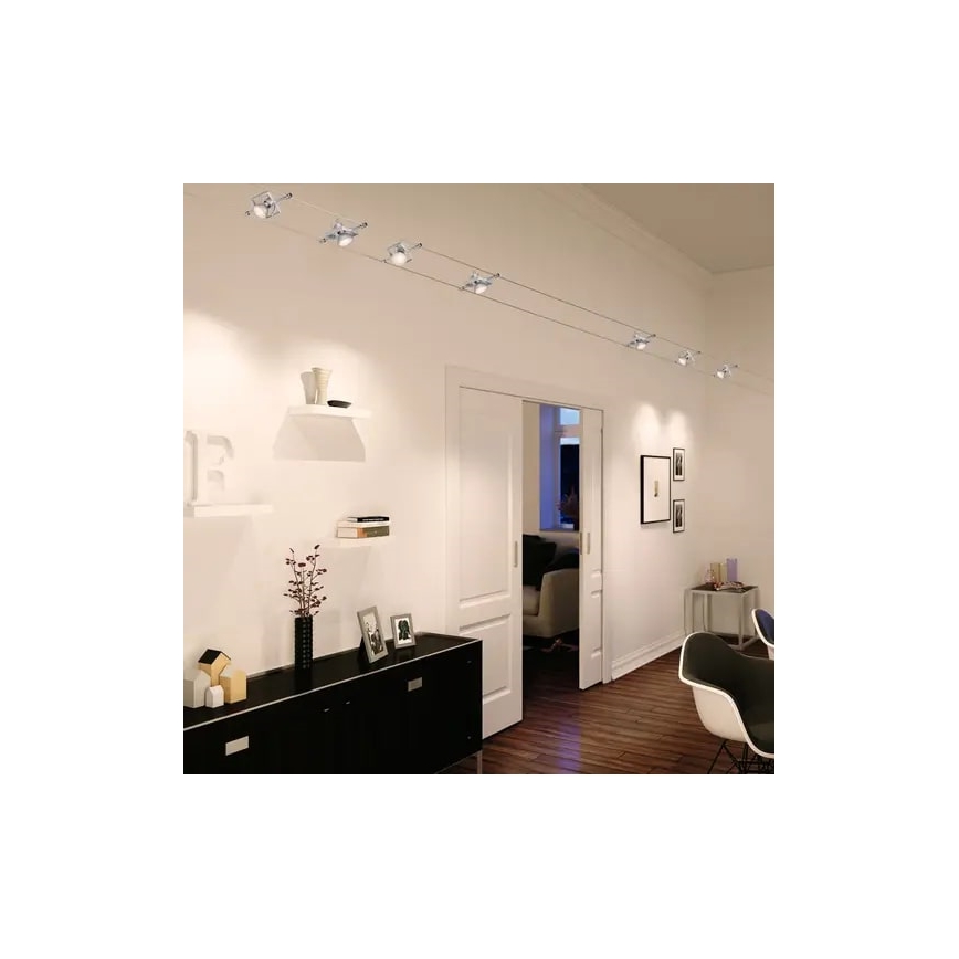 Paulmann 94134 - SADA 5xGU5,3/10W Kompletní lankový systém MAC 230V bílá