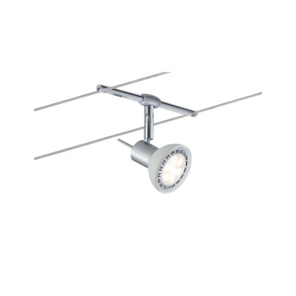 Paulmann 94136 - SADA 5xGU5,3/10W Kompletní lankový systém SHEELA 230V lesklý chrom