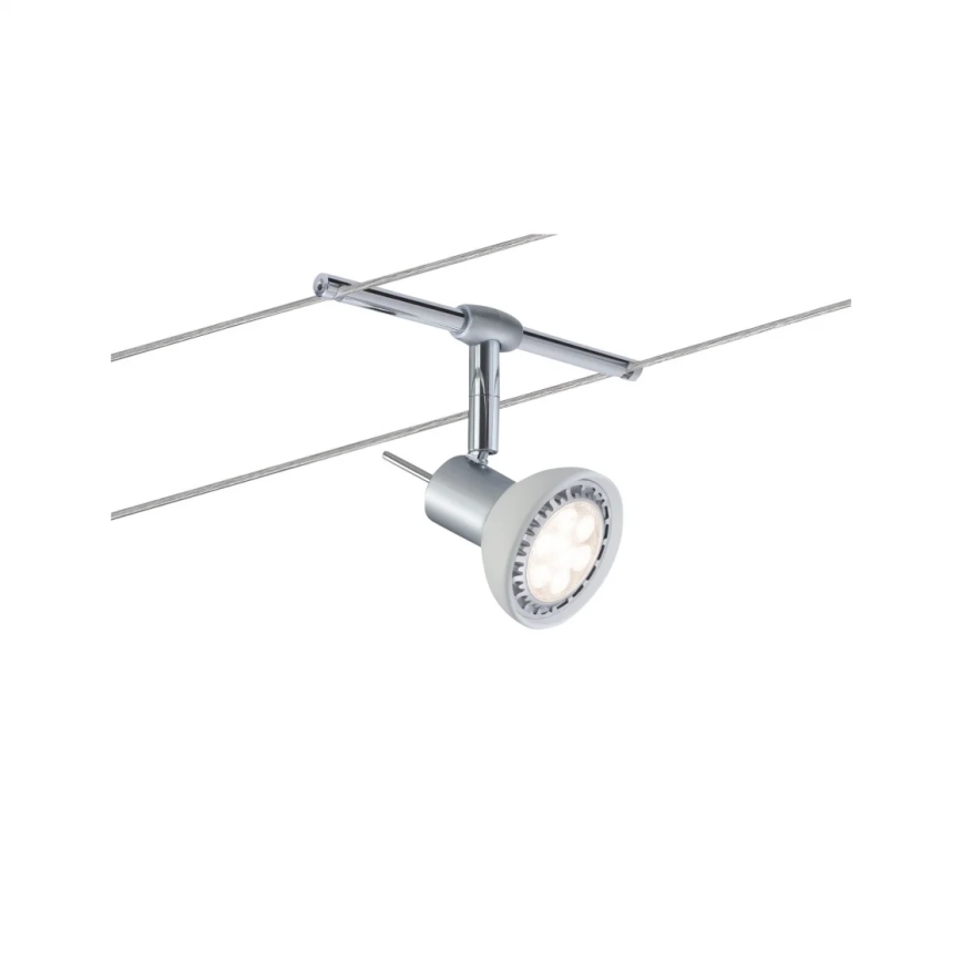 Paulmann 94136 - SADA 5xGU5,3/10W Kompletní lankový systém SHEELA 230V lesklý chrom