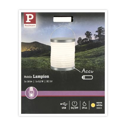 Paulmann 94226 - LED/0,2W IP44 Venkovní dekorační svítidlo MOBILE 3,7V