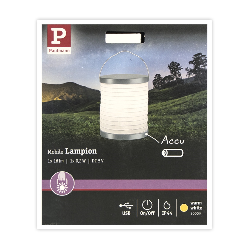 Paulmann 94226 - LED/0,2W IP44 Venkovní dekorační svítidlo MOBILE 3,7V