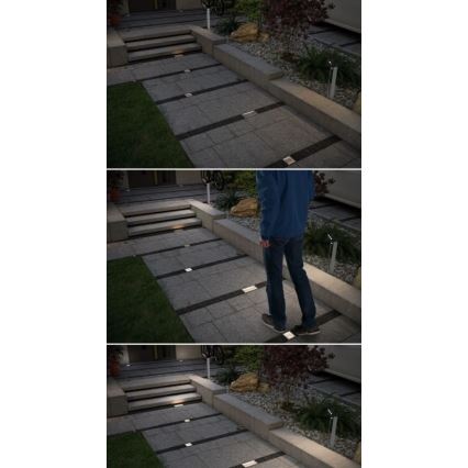 Paulmann 94238 - LED/0,7W IP67 Solární nájezdové svítidlo se senzorem ARON 3,7V 650 mAh