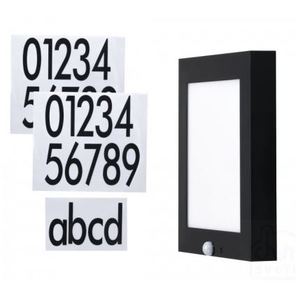 Paulmann 94254 - LED/9W IP44 Domovní číslo se senzorem 230V
