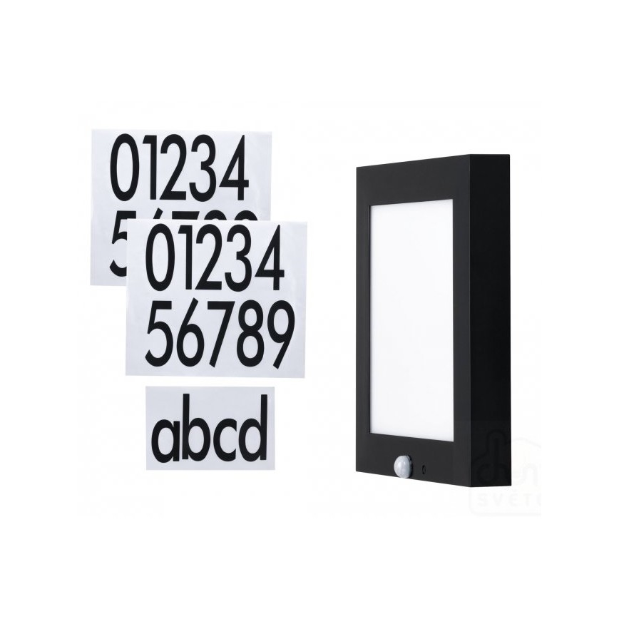 Paulmann 94254 - LED/9W IP44 Domovní číslo se senzorem 230V