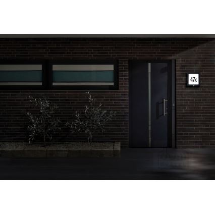 Paulmann 94254 - LED/9W IP44 Domovní číslo se senzorem 230V