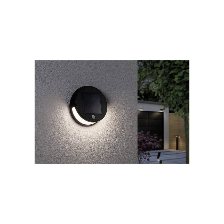 Paulmann 94265 - LED/3W IP44 Venkovní solární svítidlo se senzorem HELENA 3,7V