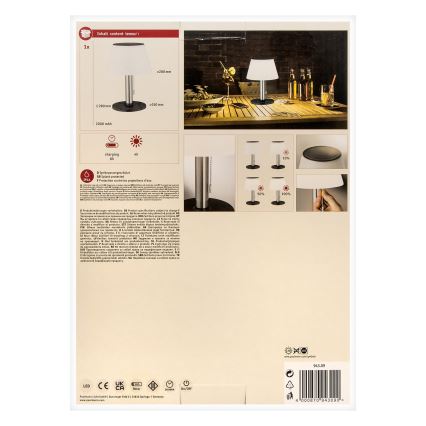 Paulmann 94309 - LED/0,8W IP44 Stmívatelná solární lampa LILLESOL 3,7V 2000 mAh
