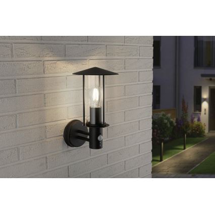 Paulmann 94396 - 1xE27/15W IP44 Venkovní nástěnné svítidlo se senzorem CLASSIC 230V