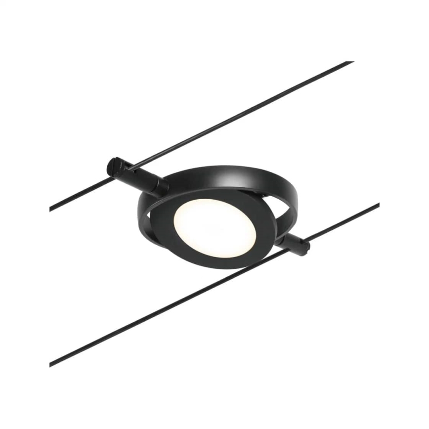 Paulmann 94418 - SADA 5xLED/4,5W Kompletní lankový systém ROUNDMAC 230V černá