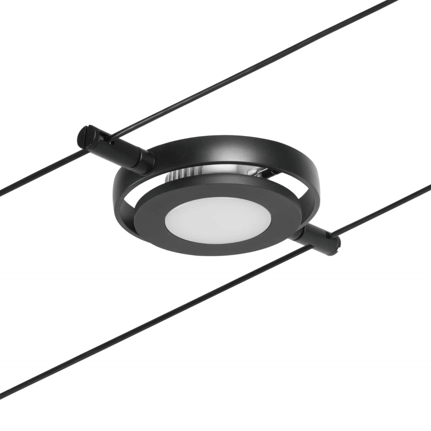 Paulmann 94418 - SADA 5xLED/4,5W Kompletní lankový systém ROUNDMAC 230V černá