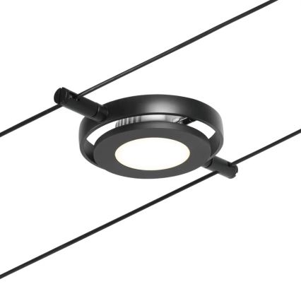 Paulmann 94418 - SADA 5xLED/4,5W Kompletní lankový systém ROUNDMAC 230V černá
