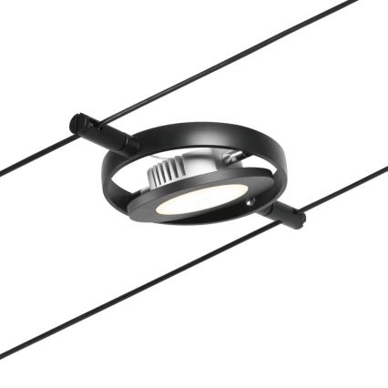 Paulmann 94418 - SADA 5xLED/4,5W Kompletní lankový systém ROUNDMAC 230V černá