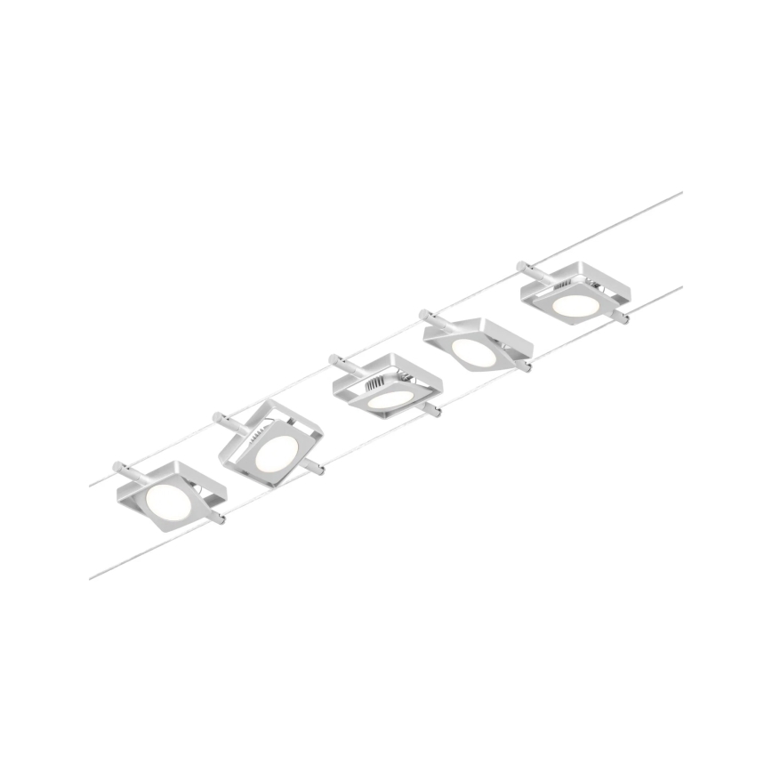 Paulmann 94420 - SADA 5xLED/4,5W Kompletní lankový systém MAC 230V matný chrom