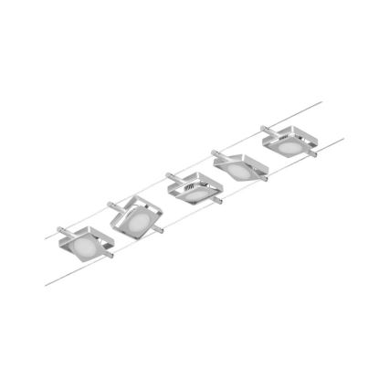 Paulmann 94420 - SADA 5xLED/4,5W Kompletní lankový systém MAC 230V matný chrom