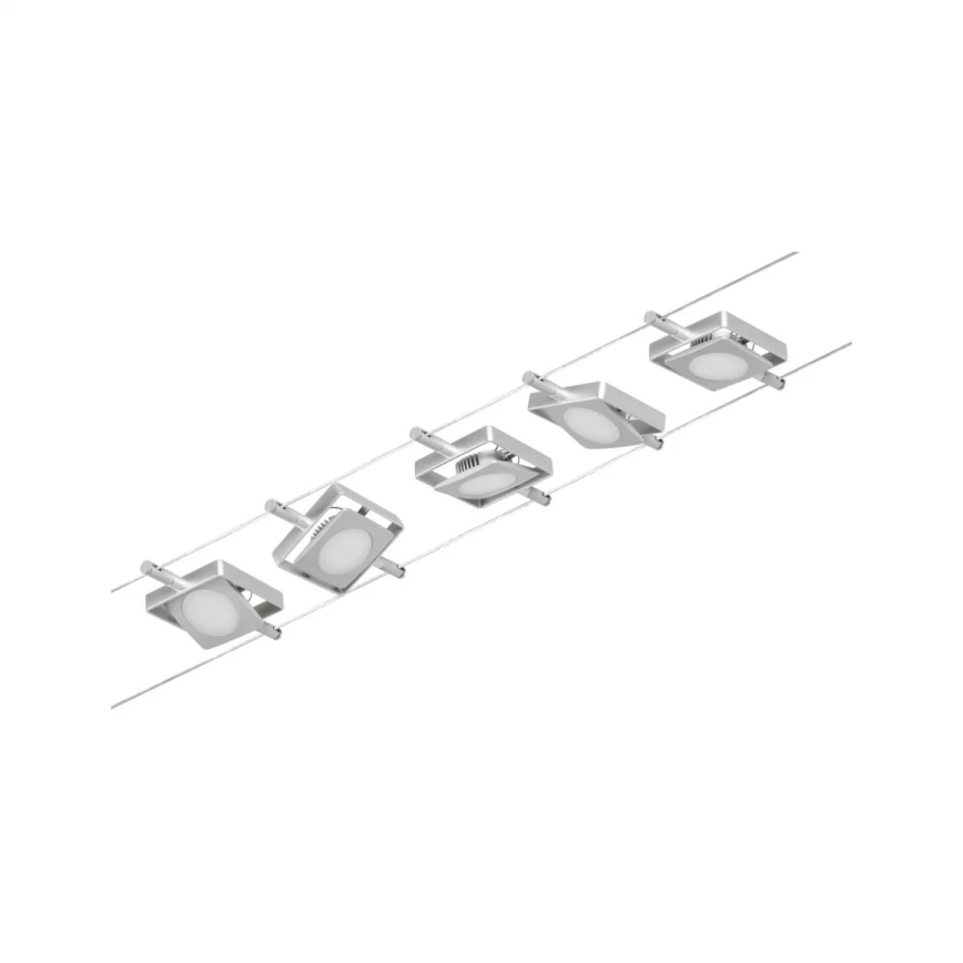 Paulmann 94420 - SADA 5xLED/4,5W Kompletní lankový systém MAC 230V matný chrom