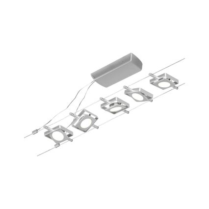 Paulmann 94420 - SADA 5xLED/4,5W Kompletní lankový systém MAC 230V matný chrom