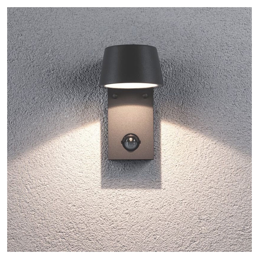 Paulmann 94453 - LED/6W IP44 Venkovní nástěnné svítidlo se senzorem CAPEA 230V