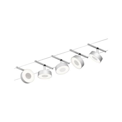 Paulmann 94475 - SADA 5xLED/5W Kompletní lankový systém CIRCLE 230V matný chrom