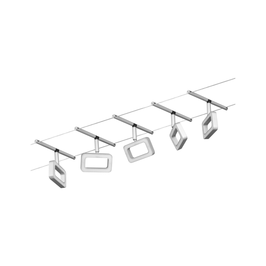 Paulmann 94481 - SADA 5xLED/4,8W Bodové svítidlo do lankového systému FRAME 230V matný chrom