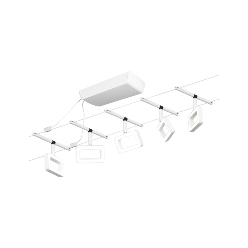 Paulmann 94483 - SADA 5xLED/4,8W Kompletní lankový systém FRAME 230V bílá