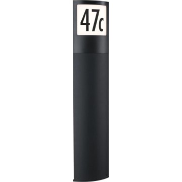 Paulmann 94514 - LED/8,5W IP44 Stmívatelné domovní číslo se senzorem pohybu a soumraku PADEA 230V antracit