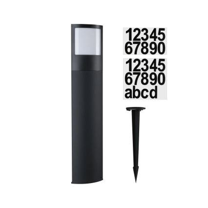 Paulmann 94515 - LED/8,5W IP44 Stmívatelné domovní číslo se senzorem pohybu a soumraku PADEA 230V antracit