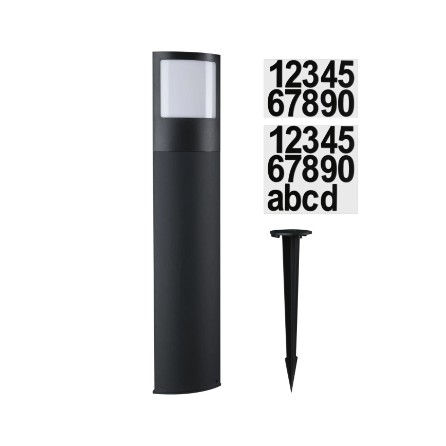 Paulmann 94515 - LED/8,5W IP44 Stmívatelné domovní číslo se senzorem pohybu a soumraku PADEA 230V antracit