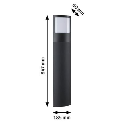 Paulmann 94515 - LED/8,5W IP44 Stmívatelné domovní číslo se senzorem pohybu a soumraku PADEA 230V antracit