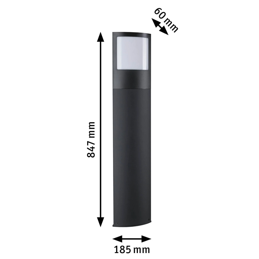 Paulmann 94515 - LED/8,5W IP44 Stmívatelné domovní číslo se senzorem pohybu a soumraku PADEA 230V antracit