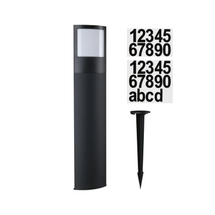 Paulmann 94515 - LED/8,5W IP44 Stmívatelná venkovní lampa se senzorem pohybu a soumraku PADEA 230V antracit