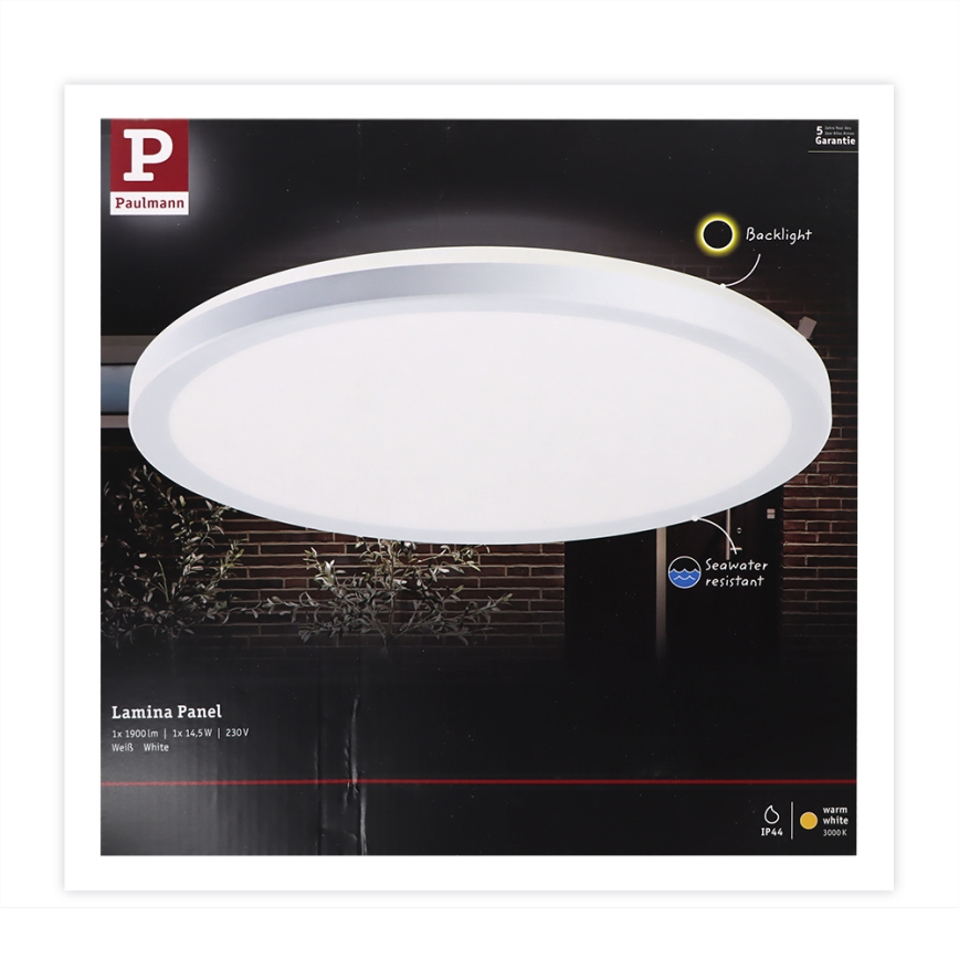 Paulmann 94658 - LED/14,5W IP44 Venkovní svítidlo LAMINA 230V bílá