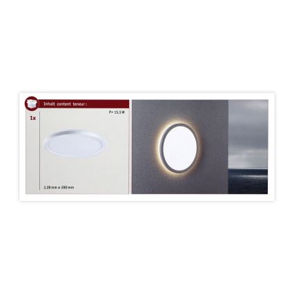 Paulmann 94658 - LED/14,5W IP44 Venkovní svítidlo LAMINA 230V bílá