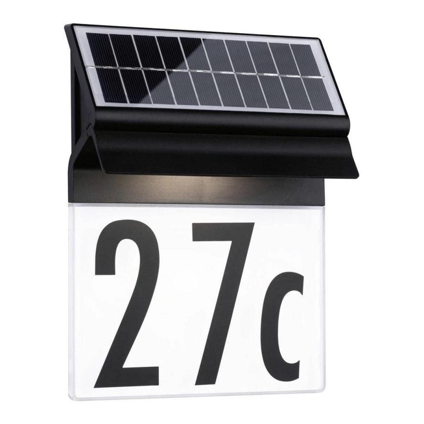 Paulmann 94694 - LED/0,2W IP44 Solární domovní číslo NEDA 3,7V 1800 mAh