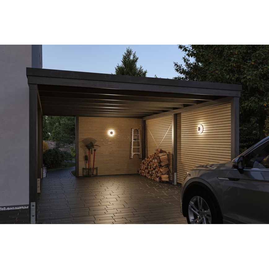 Paulmann 94956 - LED/20,5W IP65 Stmívatelné venkovní nástěnné svítidlo se senzorem pohybu a soumraku AUREVA 230V 2200/3000/4000K antracit