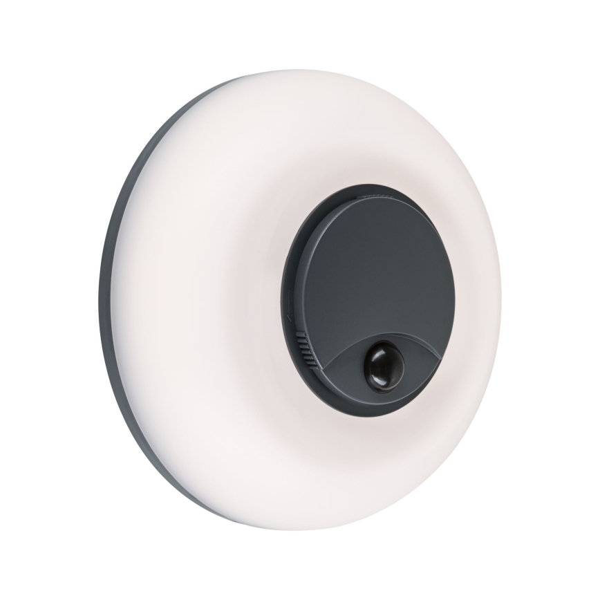 Paulmann 94956 - LED/20,5W IP65 Stmívatelné venkovní nástěnné svítidlo se senzorem pohybu a soumraku AUREVA 230V 2200/3000/4000K antracit