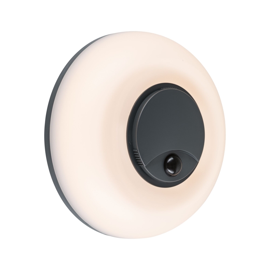 Paulmann 94956 - LED/20,5W IP65 Stmívatelné venkovní nástěnné svítidlo se senzorem pohybu a soumraku AUREVA 230V 2200/3000/4000K antracit