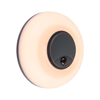 Paulmann 94956 - LED/20,5W IP65 Stmívatelné venkovní nástěnné svítidlo se senzorem pohybu a soumraku AUREVA 230V 2200/3000/4000K antracit