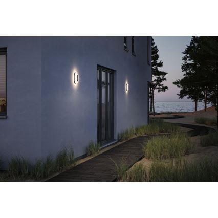 Paulmann 94957 - LED/18,5W IP65 Stmívatelné venkovní nástěnné svítidlo ELUNOR 230V 2200/3000/4000K antracit