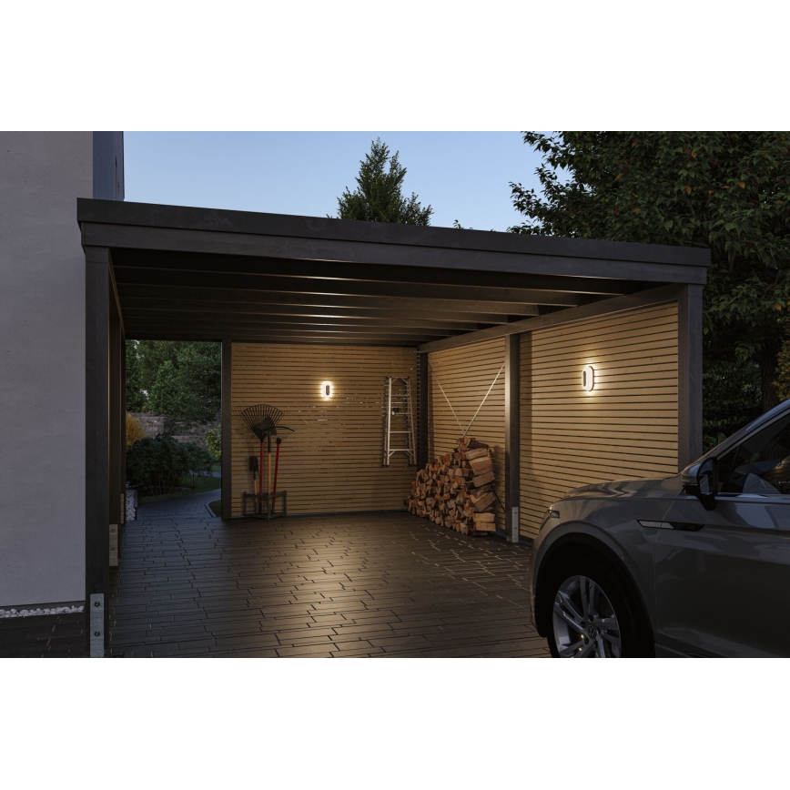 Paulmann 94957 - LED/18,5W IP65 Stmívatelné venkovní nástěnné svítidlo ELUNOR 230V 2200/3000/4000K antracit