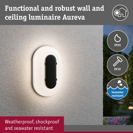 Paulmann 94957 - LED/18,5W IP65 Stmívatelné venkovní nástěnné svítidlo ELUNOR 230V 2200/3000/4000K antracit