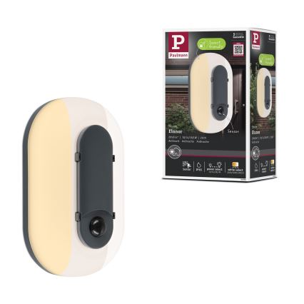Paulmann 94957 - LED/18,5W IP65 Stmívatelné venkovní nástěnné svítidlo ELUNOR 230V 2200/3000/4000K antracit