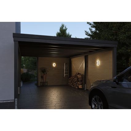 Paulmann 94958 - LED/18,5W IP65 Stmívatelné venkovní nástěnné svítidlo se senzorem pohybu a soumraku ELUNOR 230V 2200/3000/4000K antracit