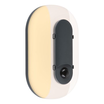 Paulmann 94958 - LED/18,5W IP65 Stmívatelné venkovní nástěnné svítidlo se senzorem pohybu a soumraku ELUNOR 230V 2200/3000/4000K antracit
