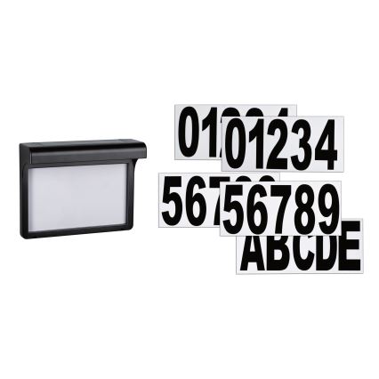 Paulmann 95388 - LED/0,05W IP44 Solární domovní číslo DAYTON 1,2V 600 mAh