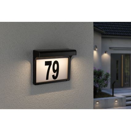 Paulmann 95388 - LED/0,05W IP44 Solární domovní číslo DAYTON 1,2V 600 mAh